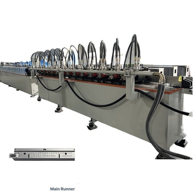 Galvanizado aço leve Keel sistema de teto suspenso T Grade Rolling Forming Machine