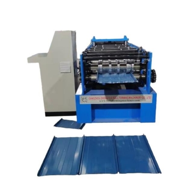 Máquina de moldagem de rolos de chapa de aço para produção de painéis de bloqueio de metal de costura de telhado