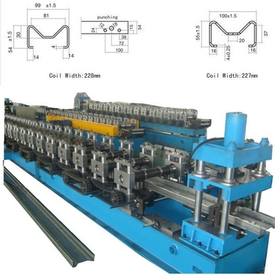 Máquina de moldagem de rolos de purlins estruturais com mudança automática de altura e largura motorizada