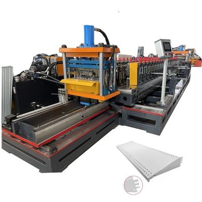 Máquina de fabricação de perfis de painel traseiro de prateleira de metal do supermercado