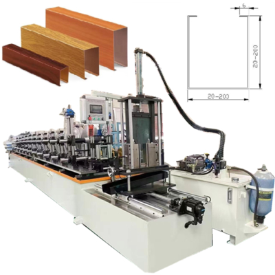 Máquina de Rolagem de Perfis Tubulares com Defletor de Alumínio Para Fabricação de Faixas Decorativas de Teto